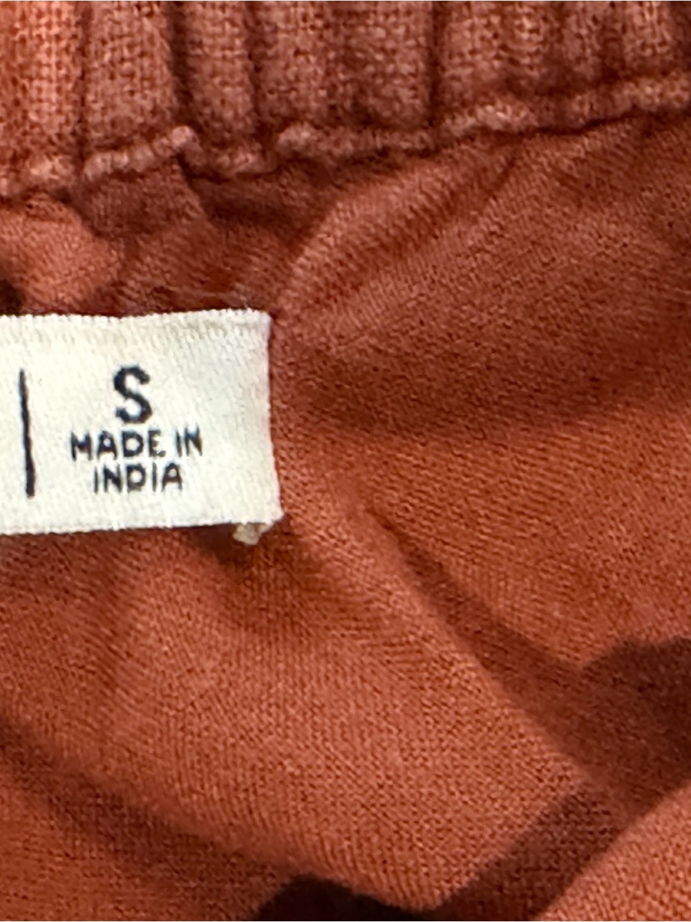 Abercrombie & Fitch Linen Blend One Shoulder Crop Top Rust Terracotta Small - Picture 4 of 6